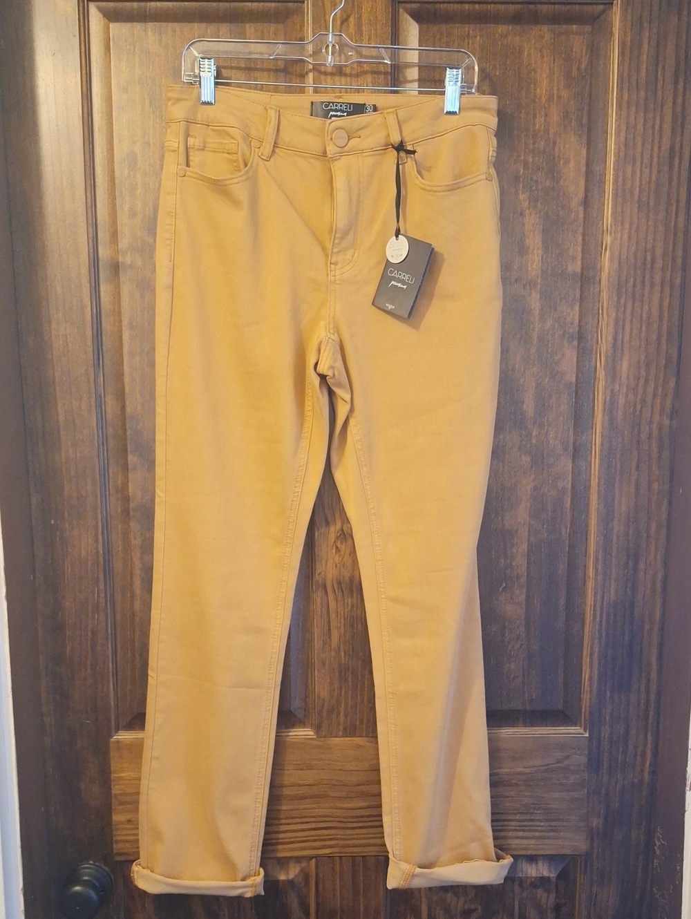 Carreli High-Rise Straight Leg Pants in Mustard